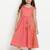 Peach Printed Cotton Fit And Flare Dress