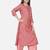 Peach Embroidered Poly Silk Kurta Set