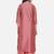 Peach Embroidered Poly Silk Kurta Set