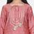 Peach Embroidered Poly Silk Kurta Set