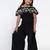 Black Solid Cotton Jumpsuit