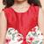 Red Solid Silk A-Line Dress