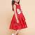 Red Solid Silk A-Line Dress