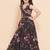 Black Printed Poly Georgette Lehenga Choli Set