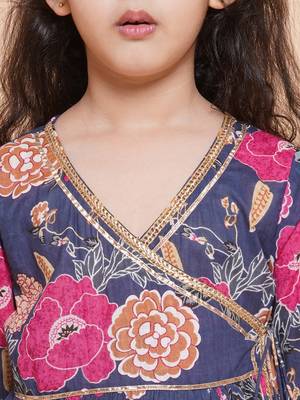 pink Printed Pure Cotton Kurta Set 2