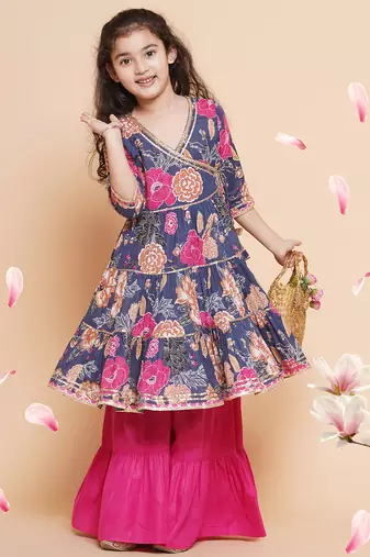 pink Printed Pure Cotton Kurta Set