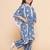 Blue Printed Pure Cotton Kurta Set