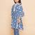 Blue Printed Pure Cotton Kurta Set