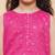 Pink Printed Silk Lehenga Choli Set