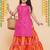 Pink Printed Silk Lehenga Choli Set