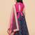Pink Printed Silk Lehenga Choli Set