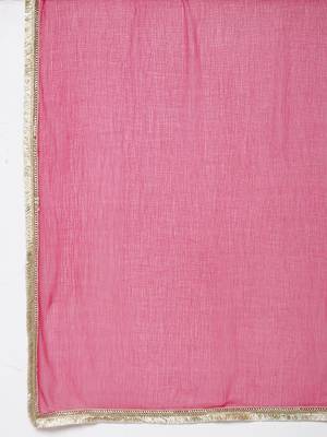 pink Printed Pure Cotton Kurta Set 2