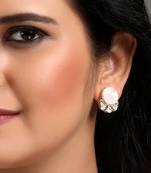 Mother of pearl & polki studs