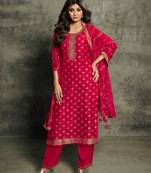 Gorgeous Red Silk Straight Suit For Women Wedding Wear