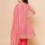 Peach Self Design Silk Kurta Set