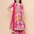 Pink Printed Silk Kurta Set