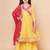 Yellow Self Design Silk Kurta Set