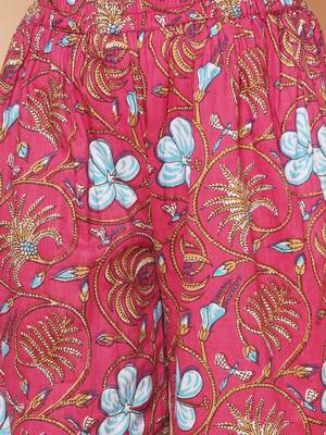 Peach Printed Pure Cotton Kurta Set 6