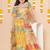 Yellow Printed Silk Lehenga Choli Set