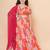 Orange Printed Silk Lehenga Choli Set