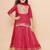 Maroon Embellished Cotton Lehenga Choli Set