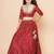 Maroon Woven Design Cotton Lehenga Choli Set