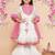 white Printed Pure Cotton Kurta Set
