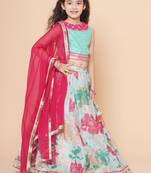 Pink Embroidered Silk Lehenga Choli Set