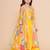 Yellow Printed Silk Lehenga Choli Set