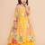 Yellow Printed Silk Lehenga Choli Set