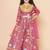 Pink Printed Cotton Lehenga Choli Set