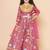 Pink Printed Cotton Lehenga Choli Set