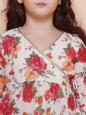 white Printed Silk Kurta Set 4