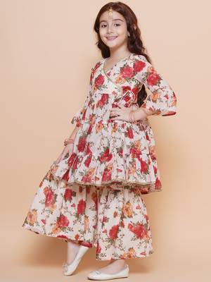 white Printed Silk Kurta Set 6