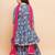Blue Printed Pure Cotton Kurta Set