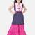 Blue Solid Cotton Blend Kurta Set