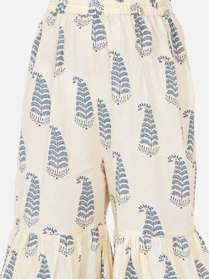 Blue Printed Cotton Blend Kurta Set 6