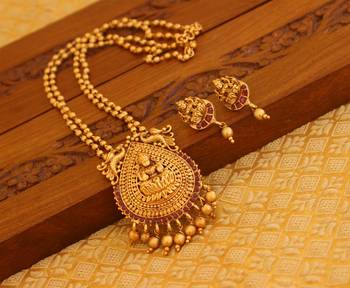 Matte finish temple necklace set 2