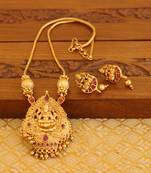 Matte finish temple necklace set