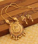 Matte finish temple necklace set