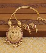 Matte finish temple necklace set