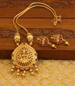 Matte finish temple necklace set