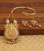 Matte finish temple necklace set