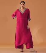 Mulberry organza kaftan kurta set