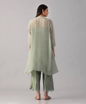 Green  organza  tunic set 5