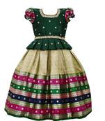 Girl's pattu pavadai readymade jacquard lehenga choli/girl's pattu lehenga choli