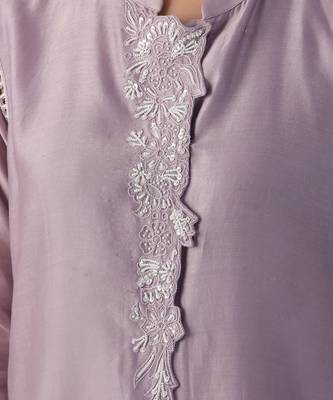 Lilac embroidered shirt  with pants 4