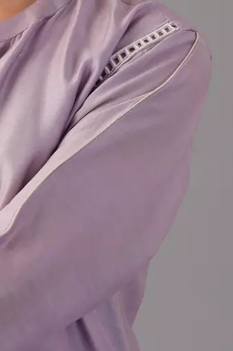 Lilac embroidered shirt  with pants