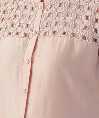 Pink embroidered shirt  with pants 4