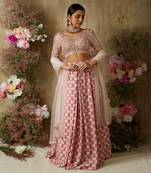 Pop Pink Printed Lehenga Set
